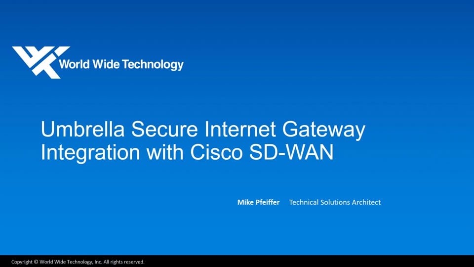 Cisco Secure Edge (Umbrella) SIG Integration With Cisco SD-WAN