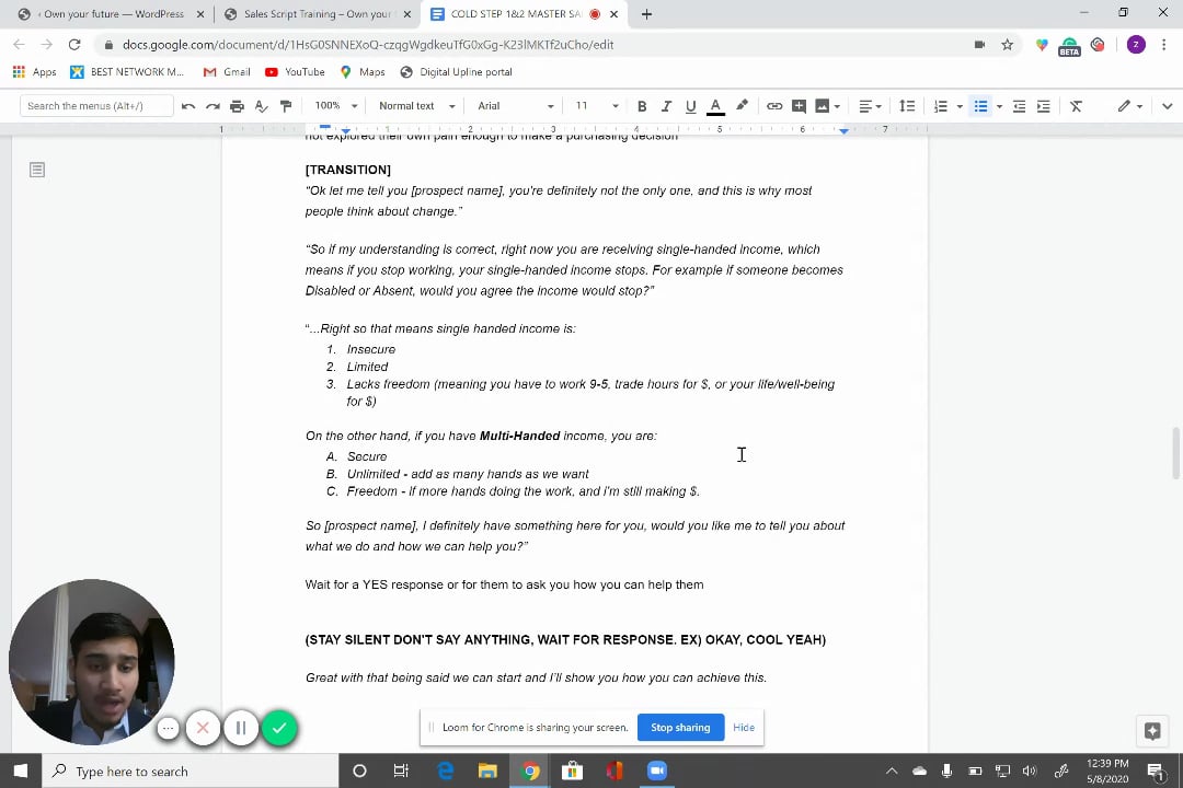 Sales Script Training – Own your future.mp4 on Vimeo