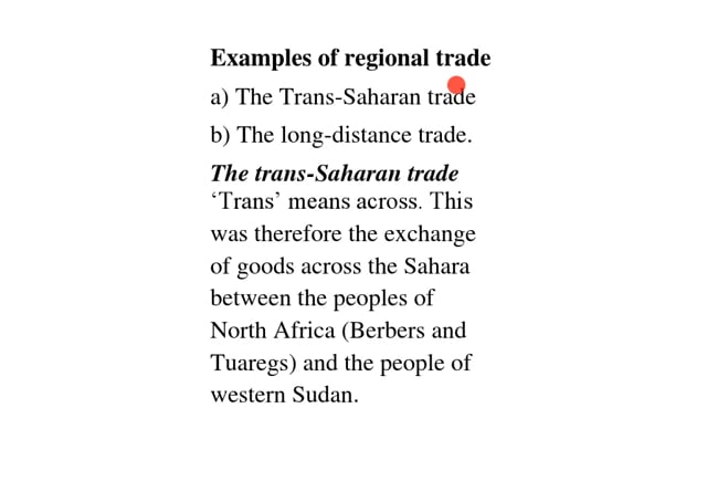 development of trans saharan trade