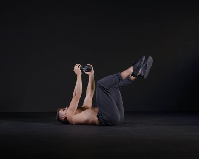 Chair Crunches - Dumbbell