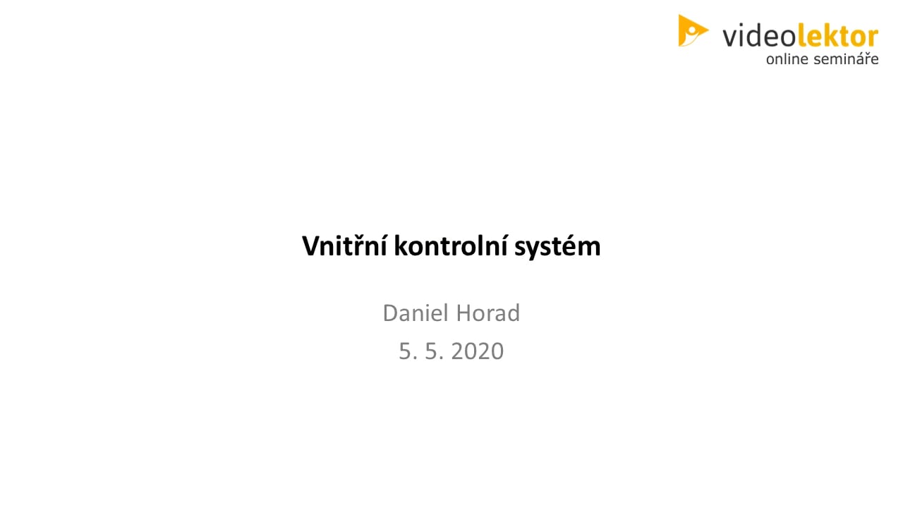 Vnitřní kontrolní systém