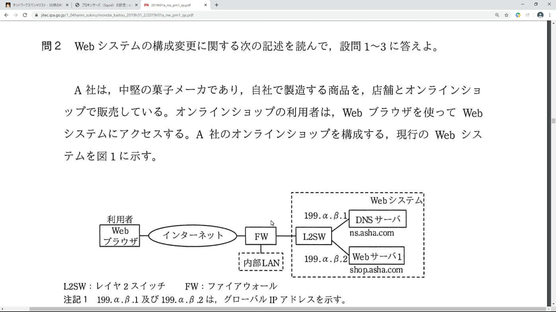 ネットワークスペシャリスト試験過去問徹底解説（令和元年 午後