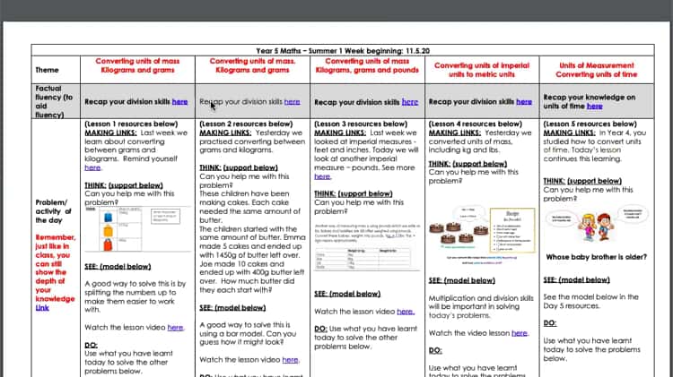 Maths Y4 Week 1 days 1, 2, 3, 4 and 5