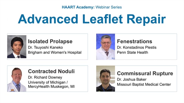 HAART Academy: Advanced Leaflet Repair