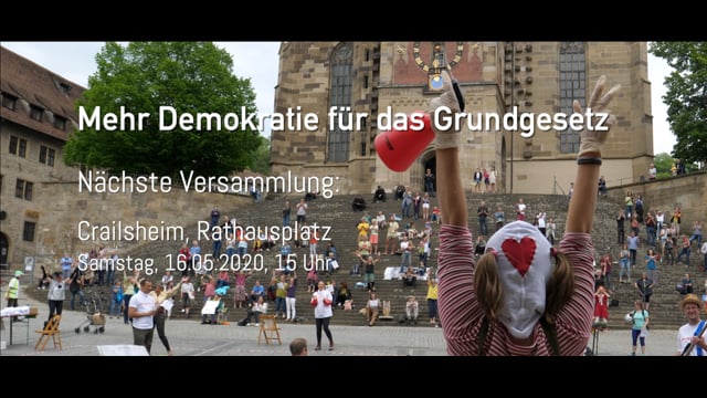 Mehr Demokratie für das Grundgesetz in SHA, nächsten Samstag in Crailsheim