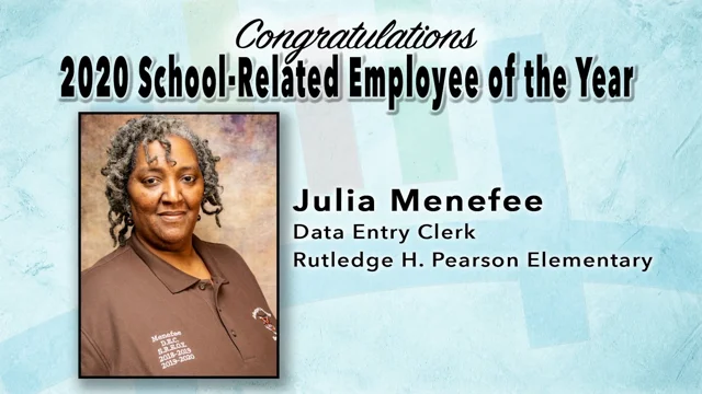 Rutledge H. Pearson data entry clerk wins 2020 School-Related ...