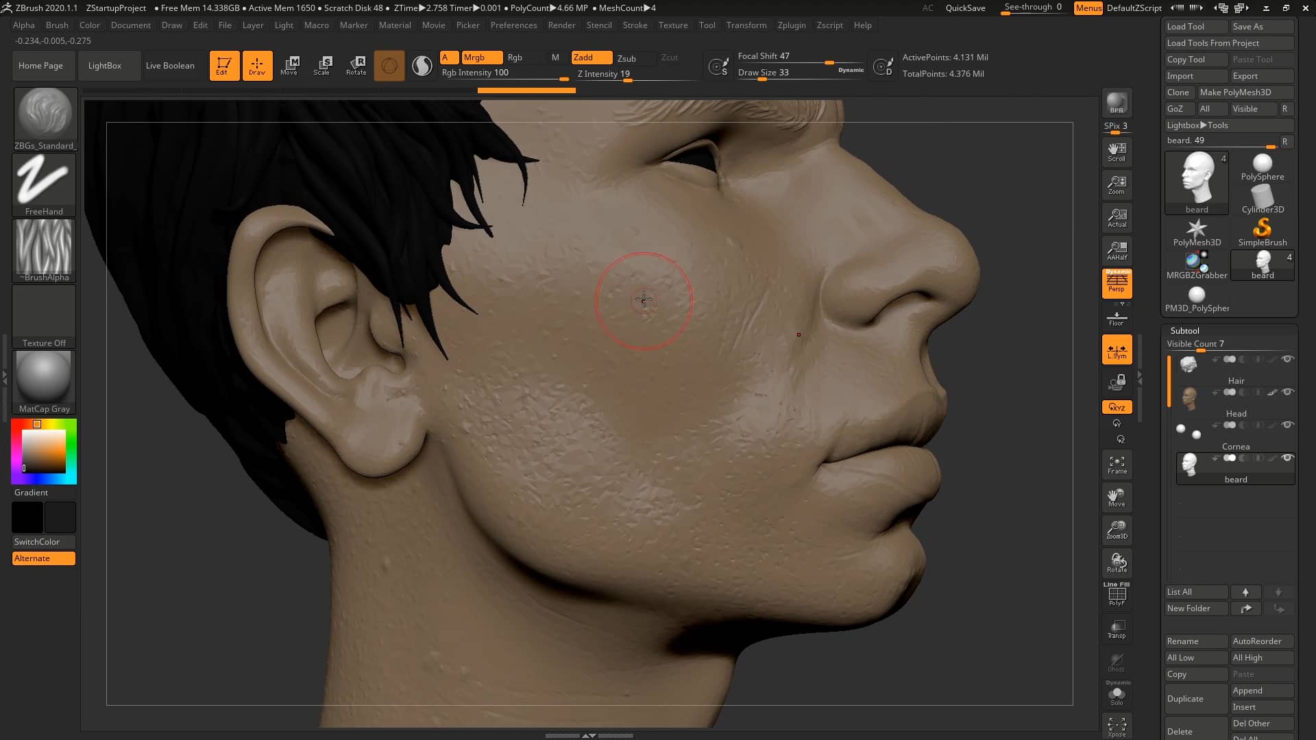 Sculpting beard details in ZBrush on Vimeo