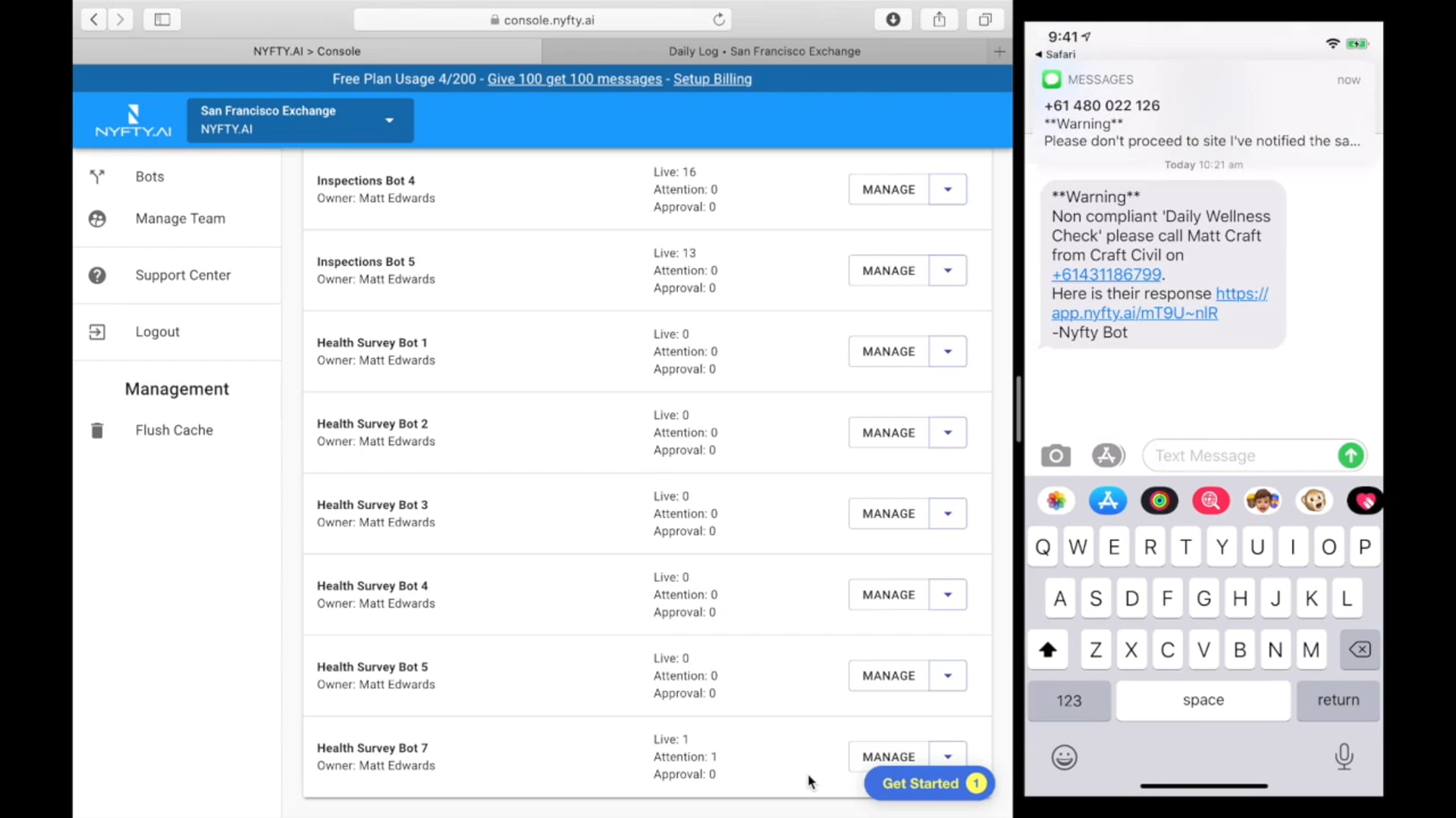 Nyfty Health Survey Bot - Beta Setup