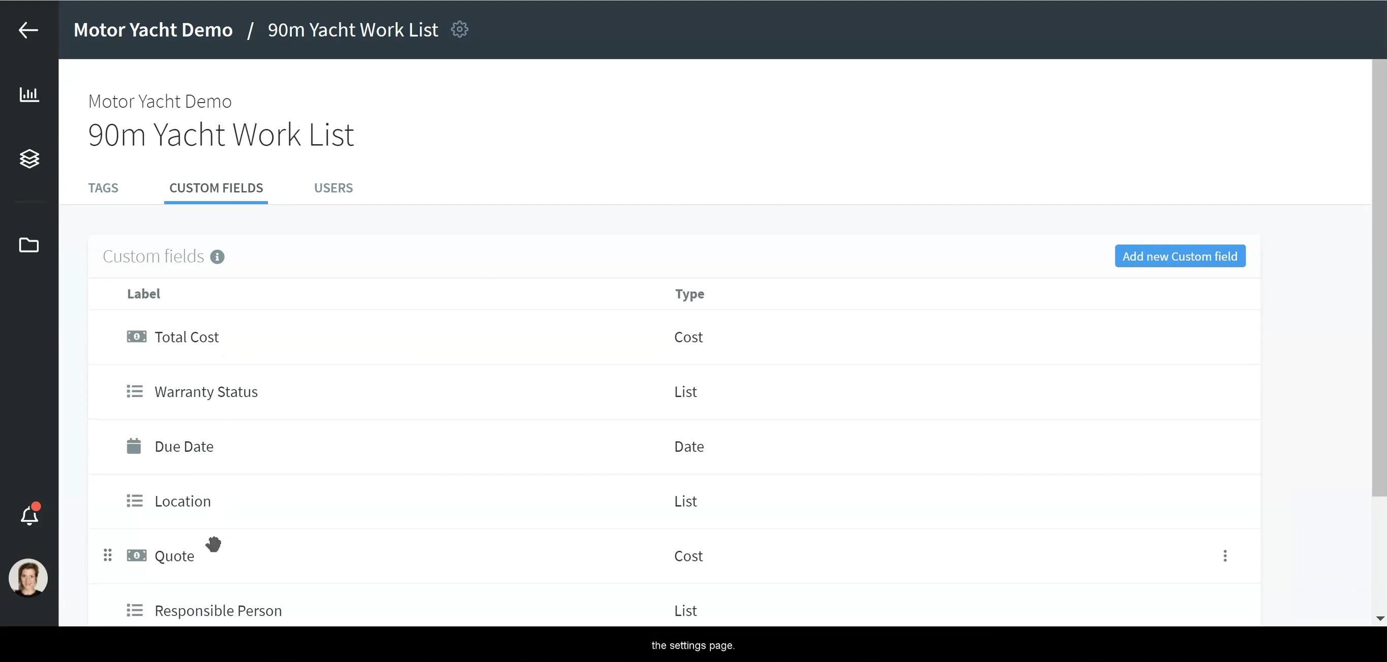 Reorder Custom Fields on Vimeo