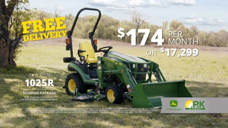 John deere 1025r discount mowing