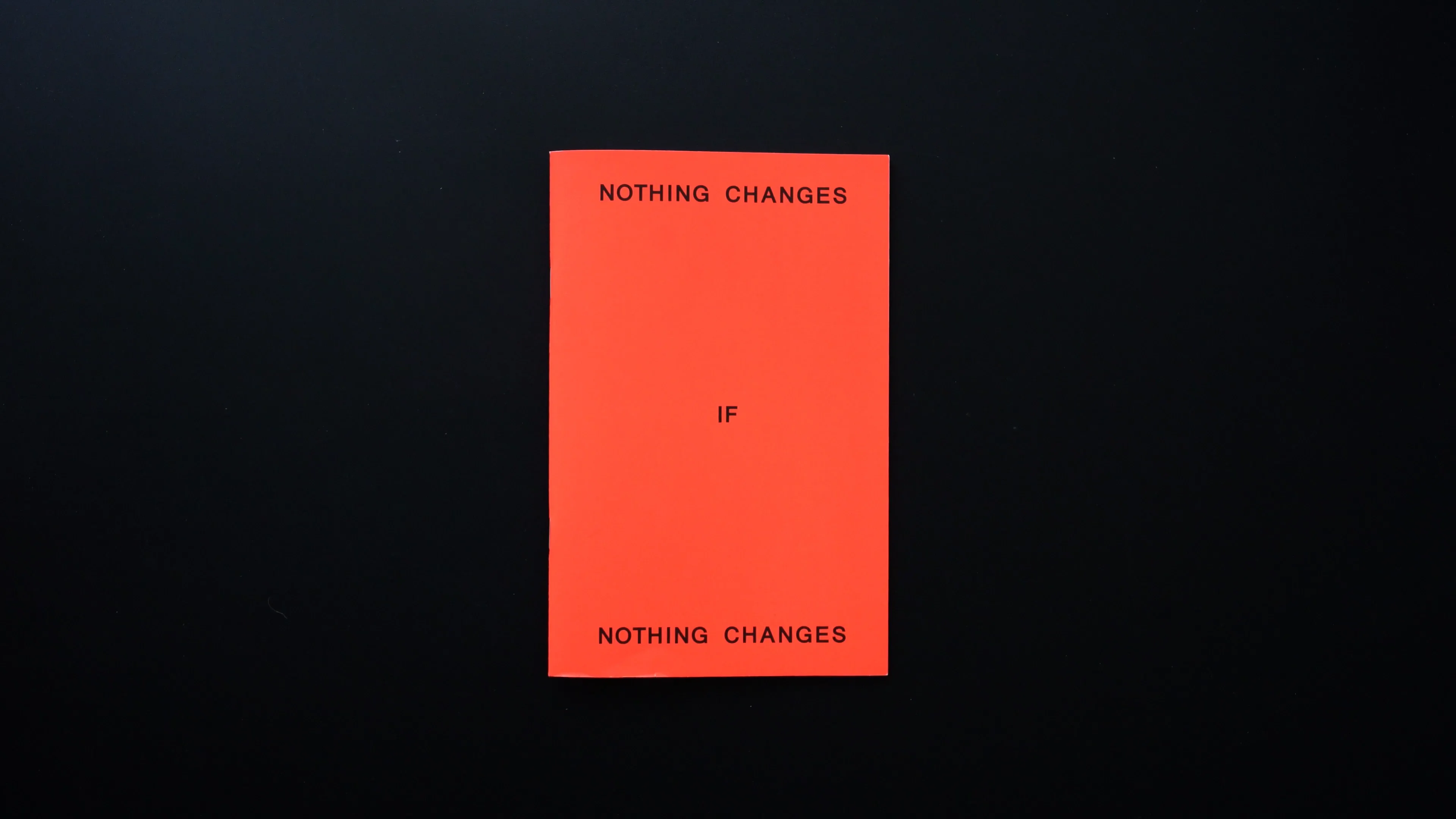 Nothing Changes if Nothing Changes by Ed Panar — SPACES CORNERS