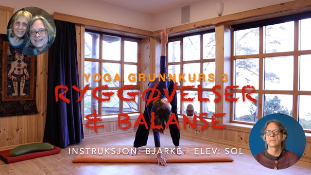 Ryggøvelser og balansestillinger - Yoga grunnkurs - 3. gang