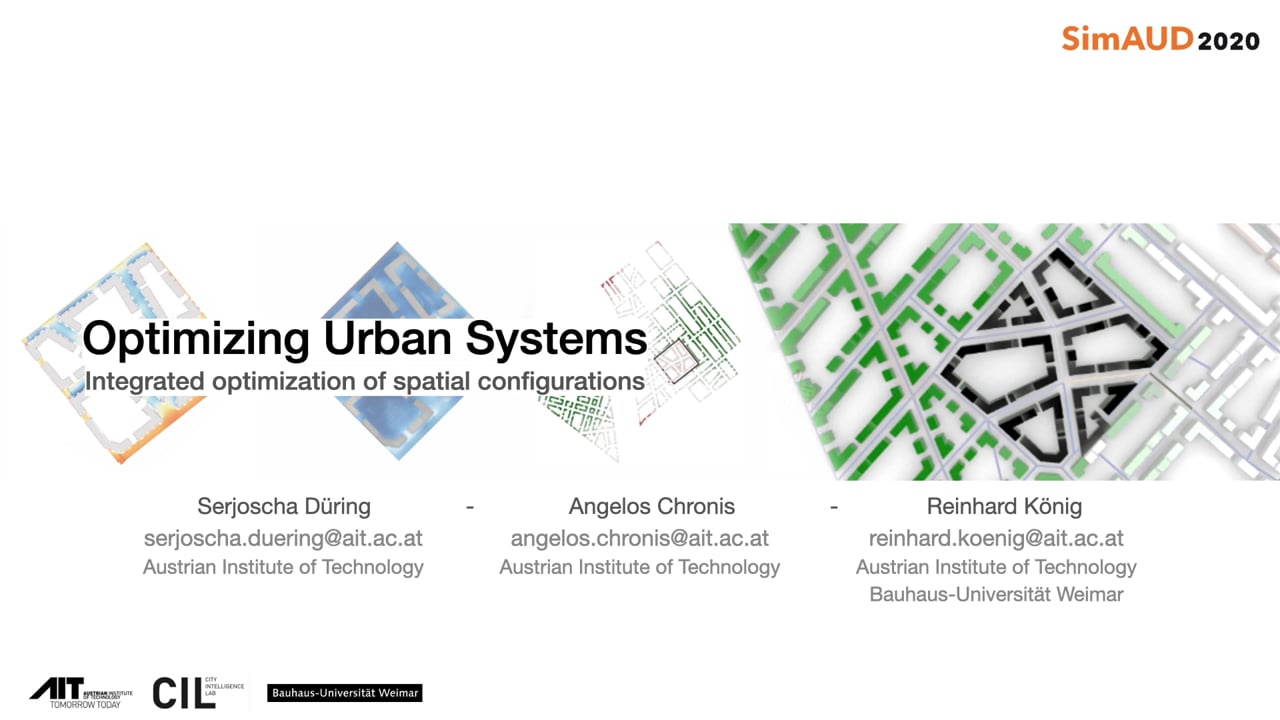 Optimizing Urban Systems: Integrated optimization of spatial configurations