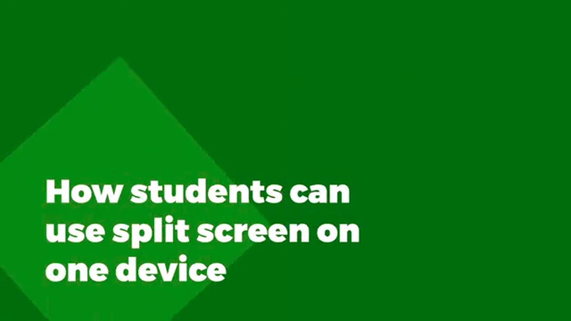 How students can use split screen to join a video class and play Kahoot! on one device