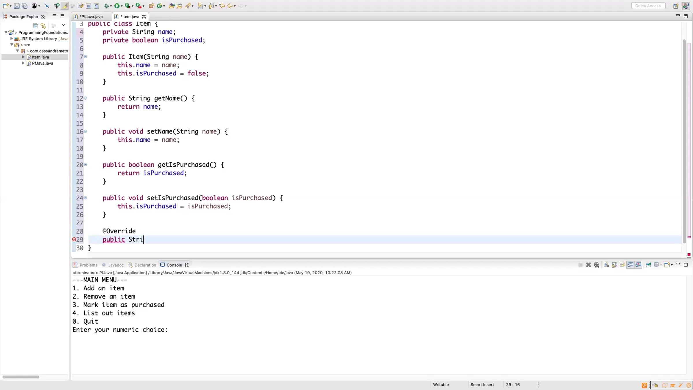 Programming Foundations Java - Lesson 10 - Final | Videos & Movies on Vimeo