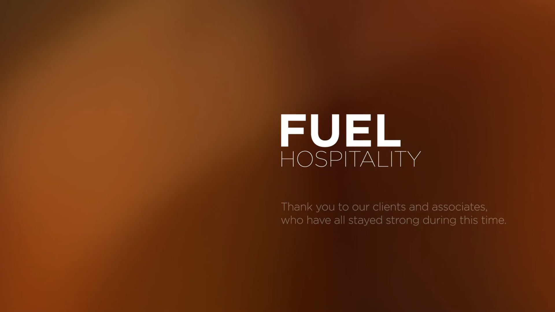 Fuel Hospitality - Our Doors Will Open Again