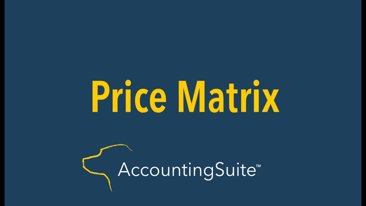 price matrix