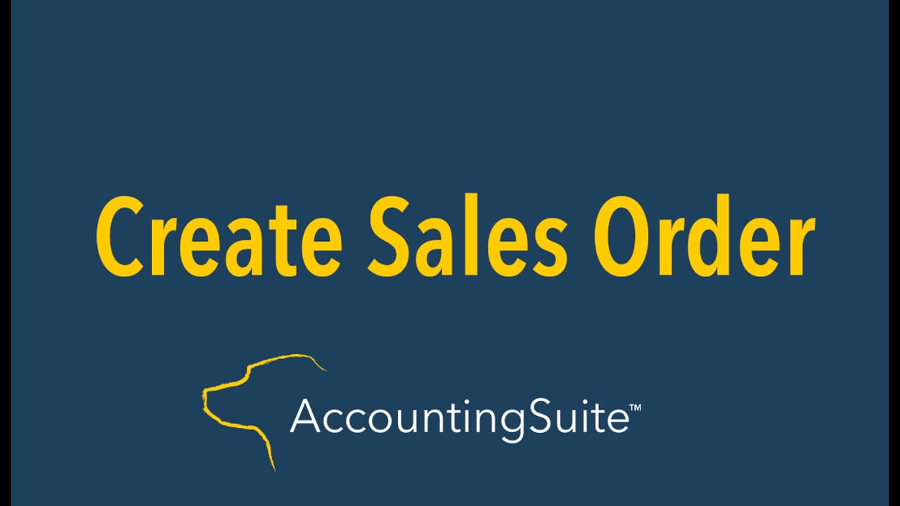 create sales order