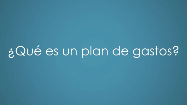 plan de gastos