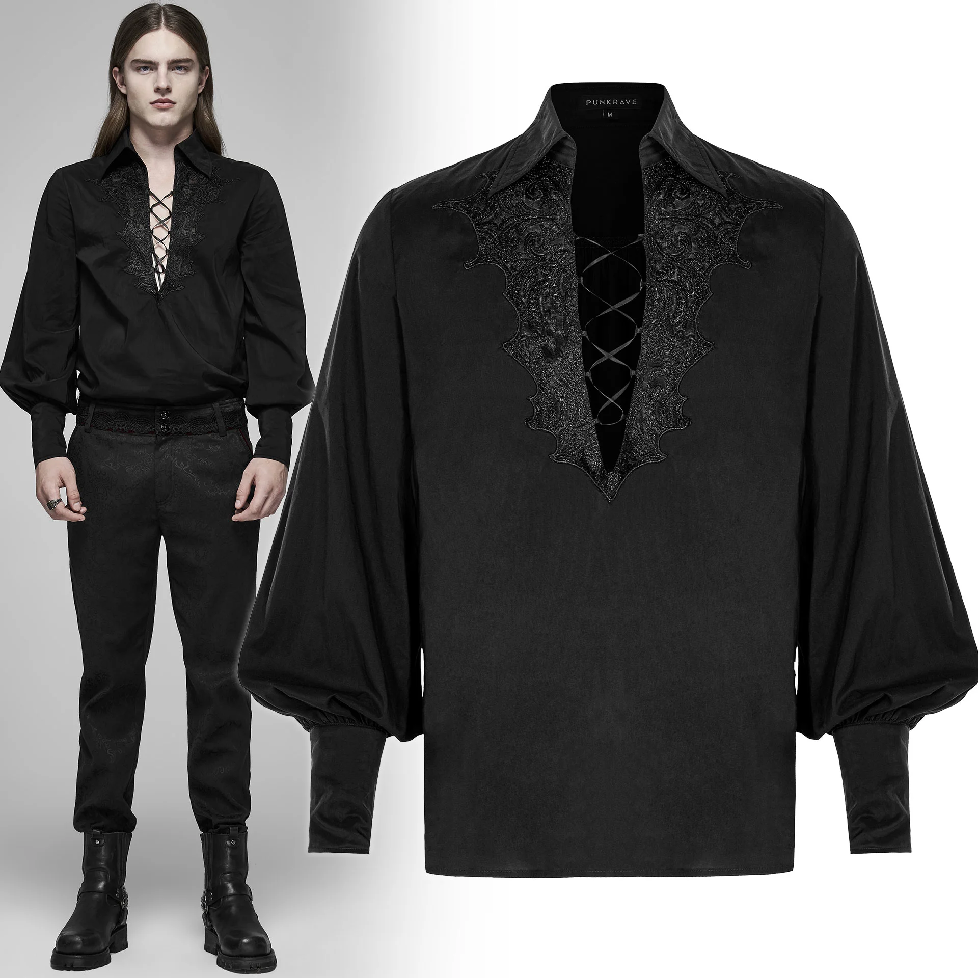 CIVARIZE Vampireレザーシャツ Royal Vampire Shirt - Punk Rave