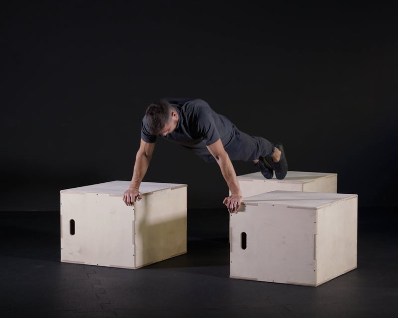 Deep Push Ups (3 boxes)