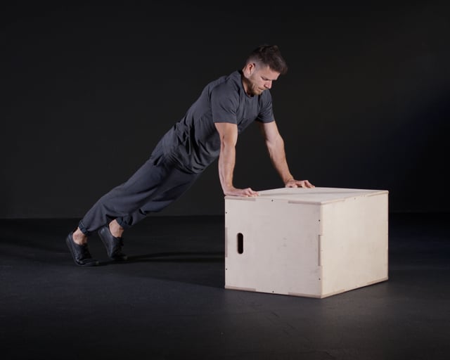 Incline Wide Push Ups