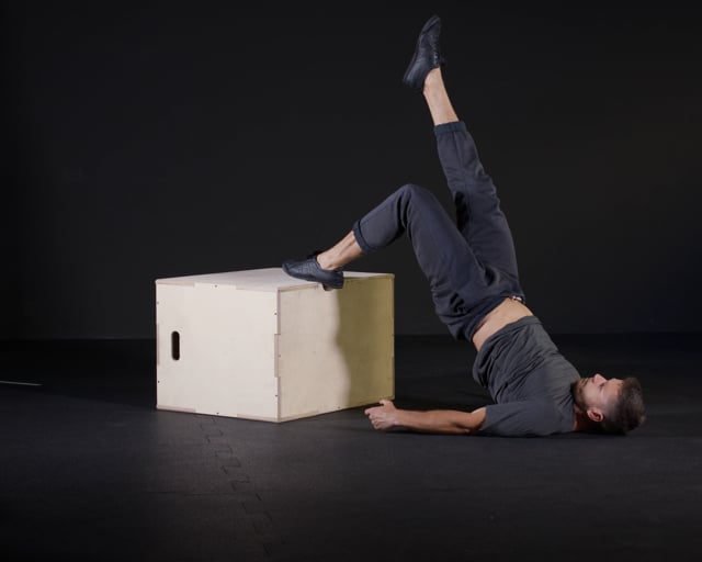 Elevated Single Leg Hamstring Glute Bridge