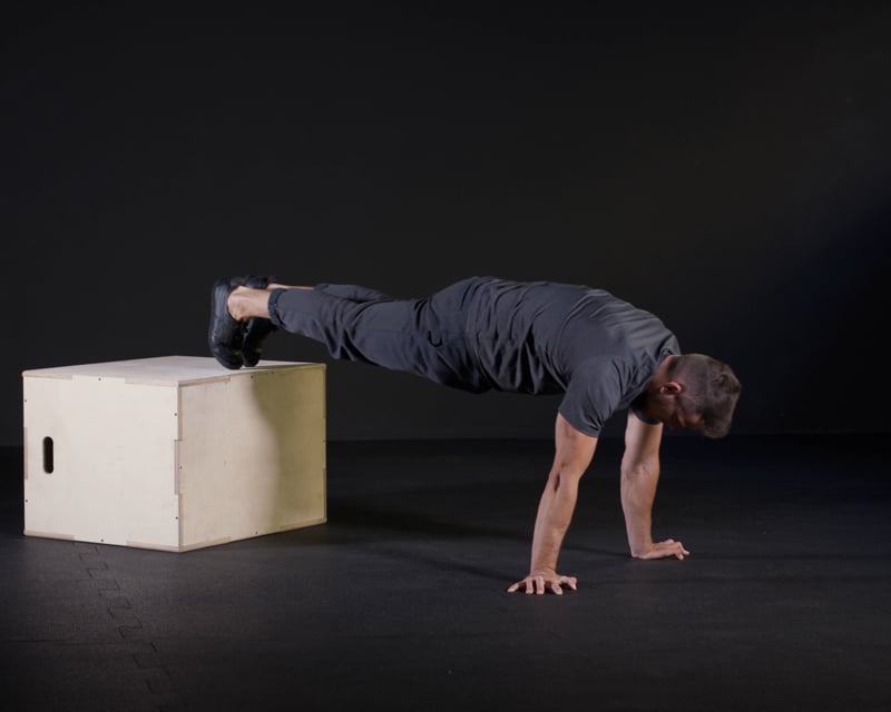 Decline Pseudo Push Ups to Pike Press