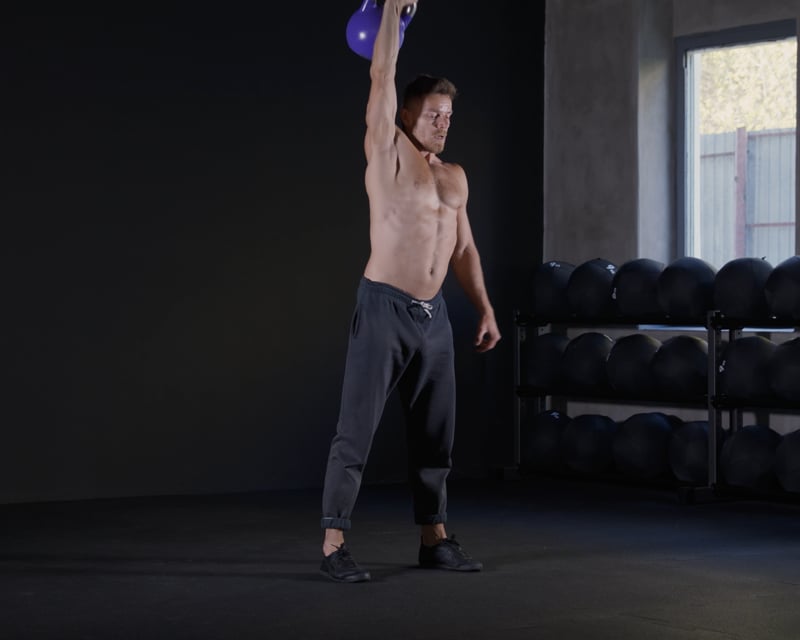 Kettlebell Thrusters - One Arm