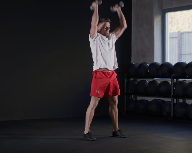 Push Ups Thrusters - Dumbbell