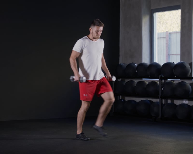 Back And Forth Lunges - Dumbbell