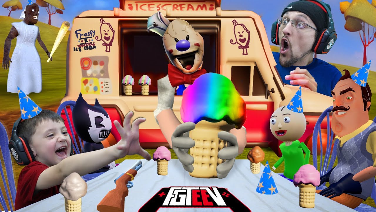 ICE SCREAM in Hello Neighbor! (Scary Party MOD with Granny, Baldi, Bendy &  More)