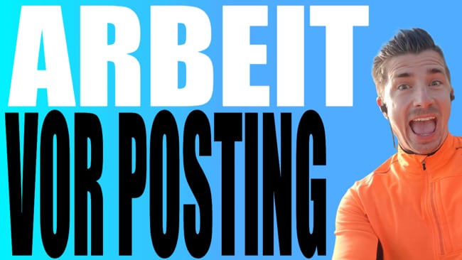 Die wichtigste Arbeit VOR jedem Posting