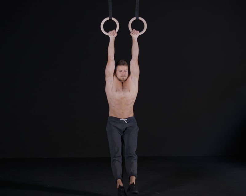 Hanging Alternating Leg Raises - Rings
