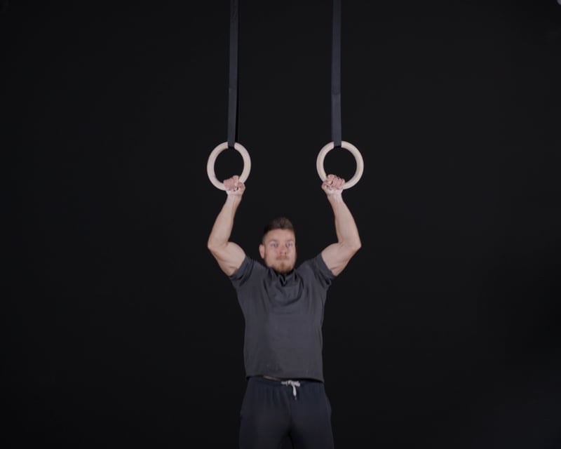 Bulgarian Pull Ups - Rings