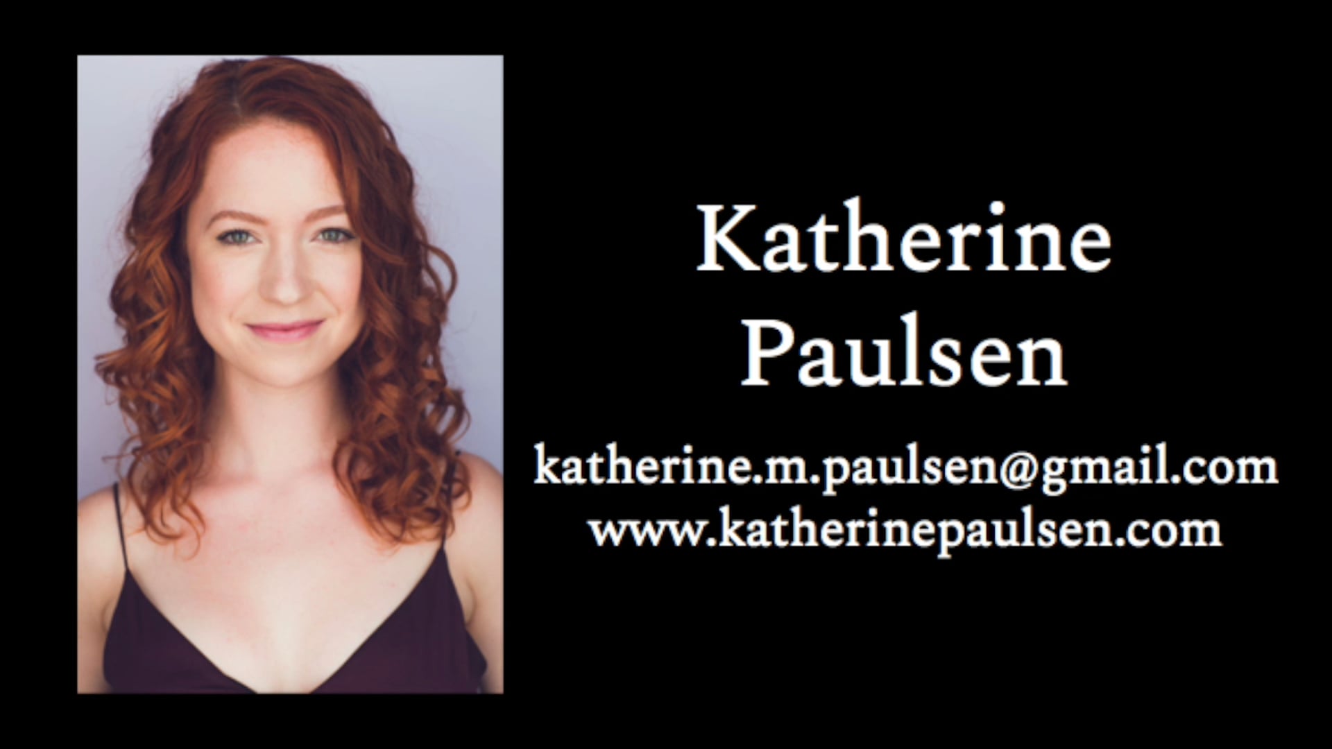 Katherine Paulsen's Voiceover Reel