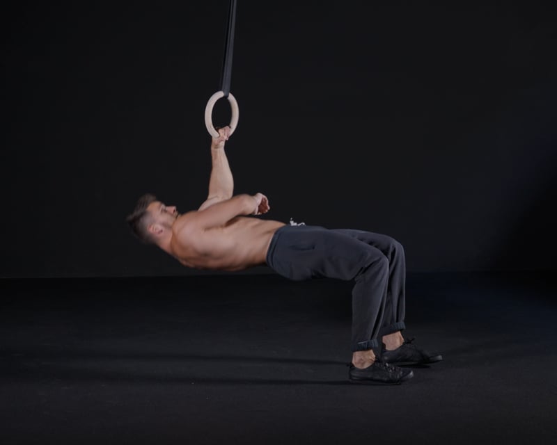 One Arm Rotation Row - Rings