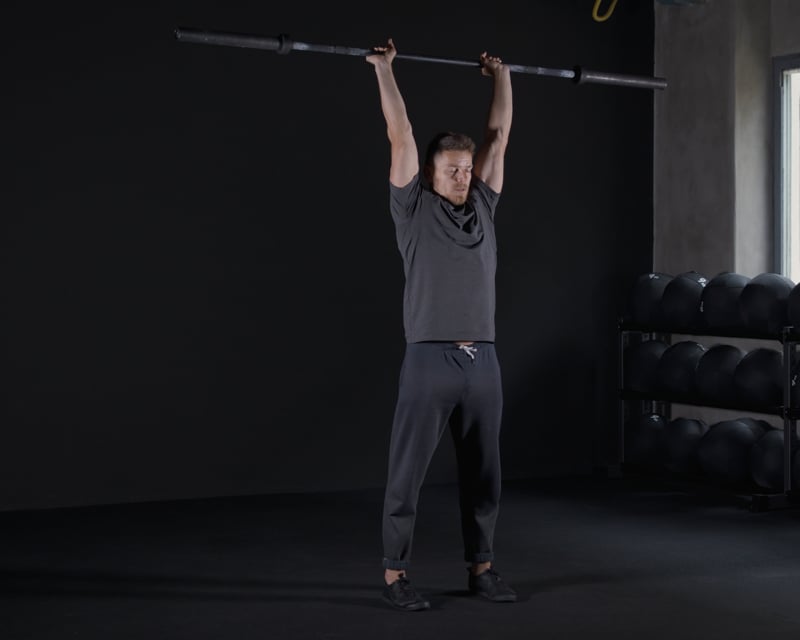 Overhead Tricep Extension - Barbell