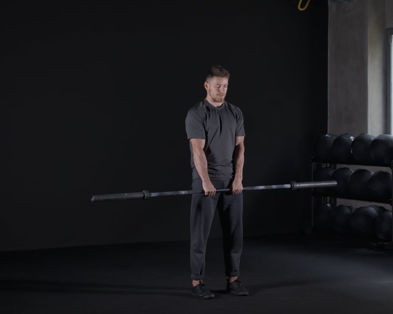 Curls Close Reverse Grip - Barbell