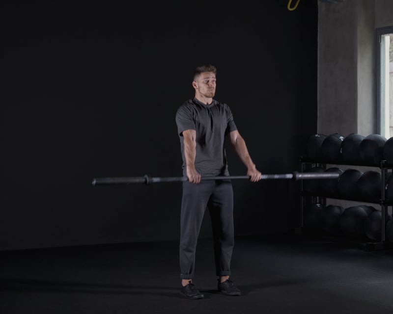 Frontal Raises - Barbell