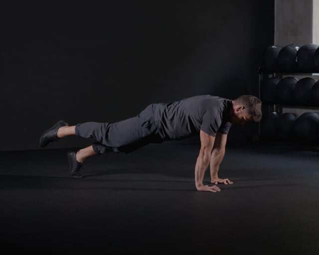 One Leg Push Ups plus Mountain Climber