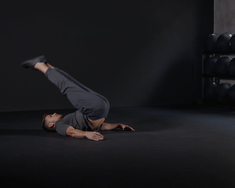 Abs Compression - Leg Raise + Roll
