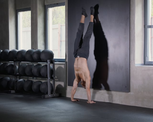 Handstand Hold Against the Wall