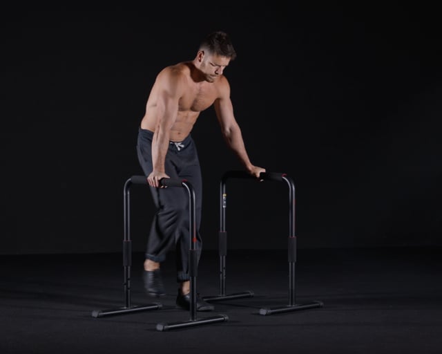 Knee Raises - Dip Bars