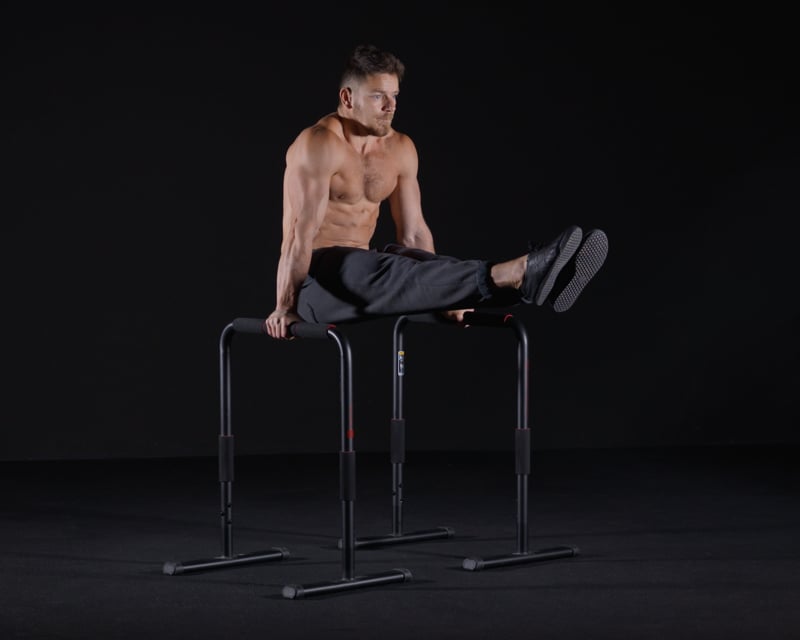 L-Sit Hold - Dip Bars
