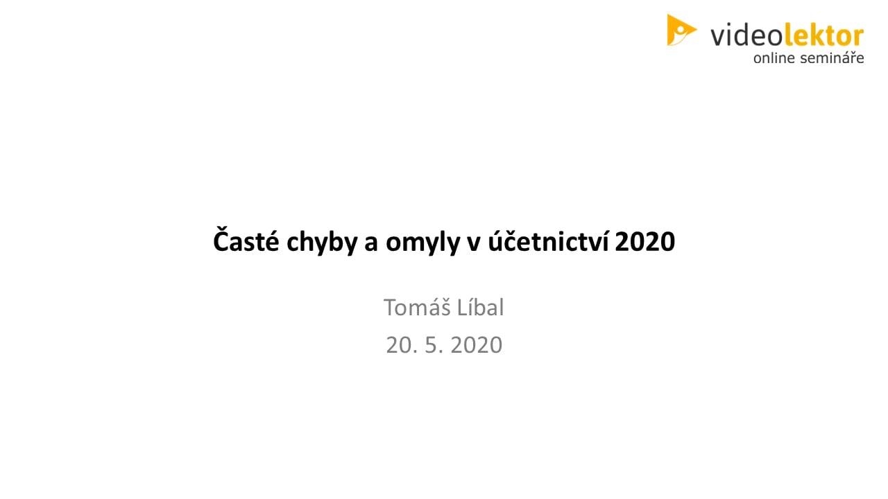Časté chyby a omyly v účetnictví 2020