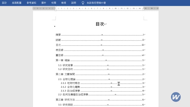 目次自動產生