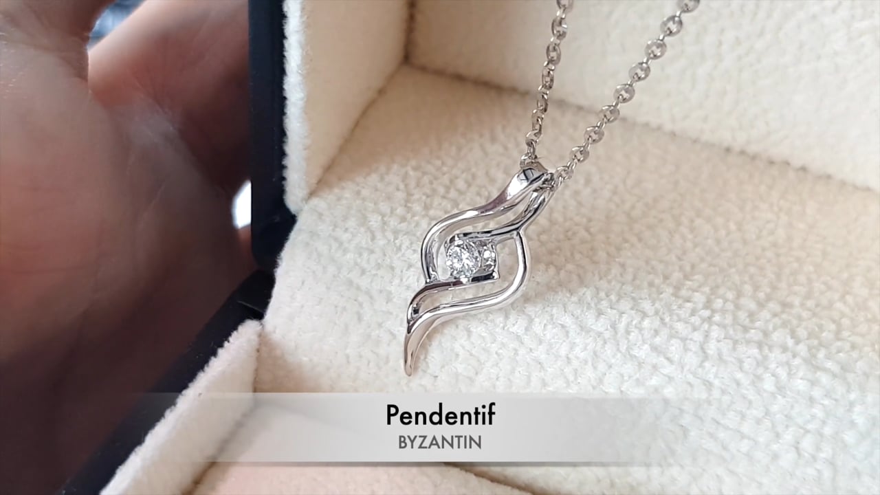 Ciondolo Byzantin I Oro bianco e Diamante I Gemperles