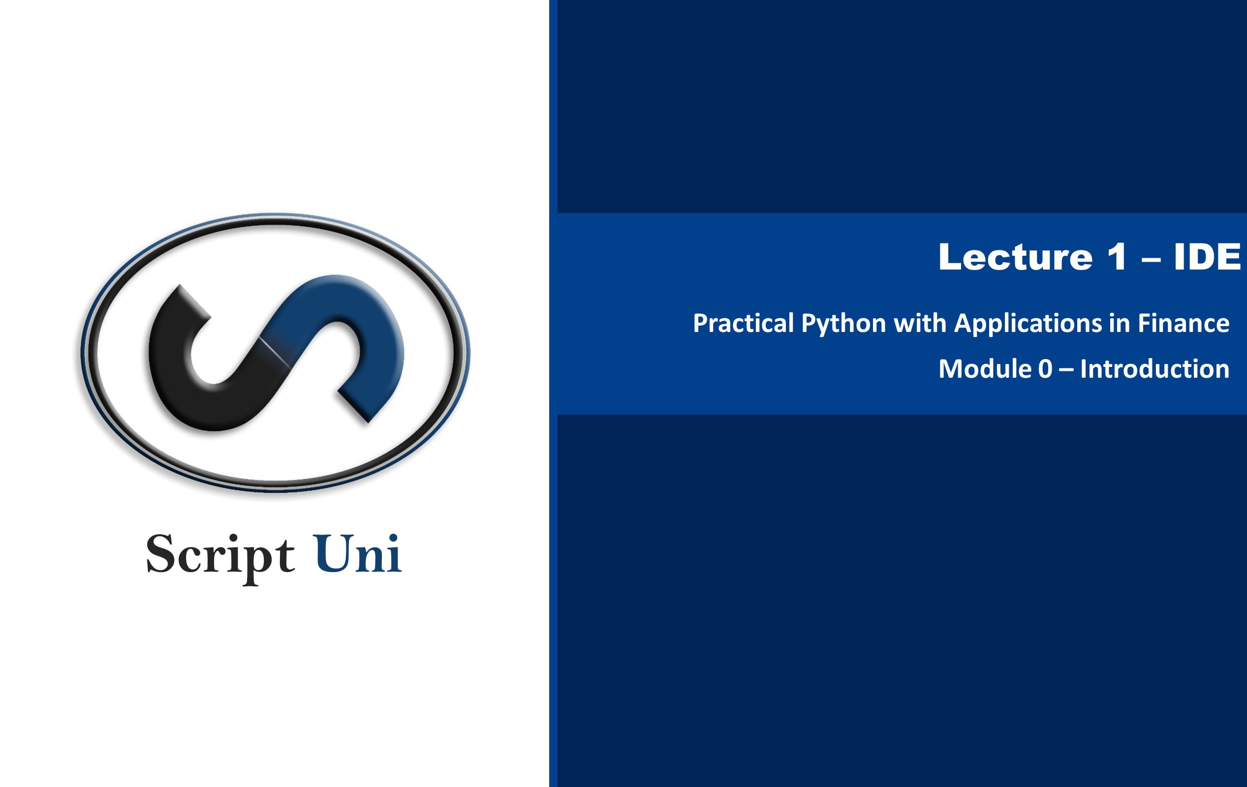 Python - 00 - 01 - 01 - IDE on Vimeo