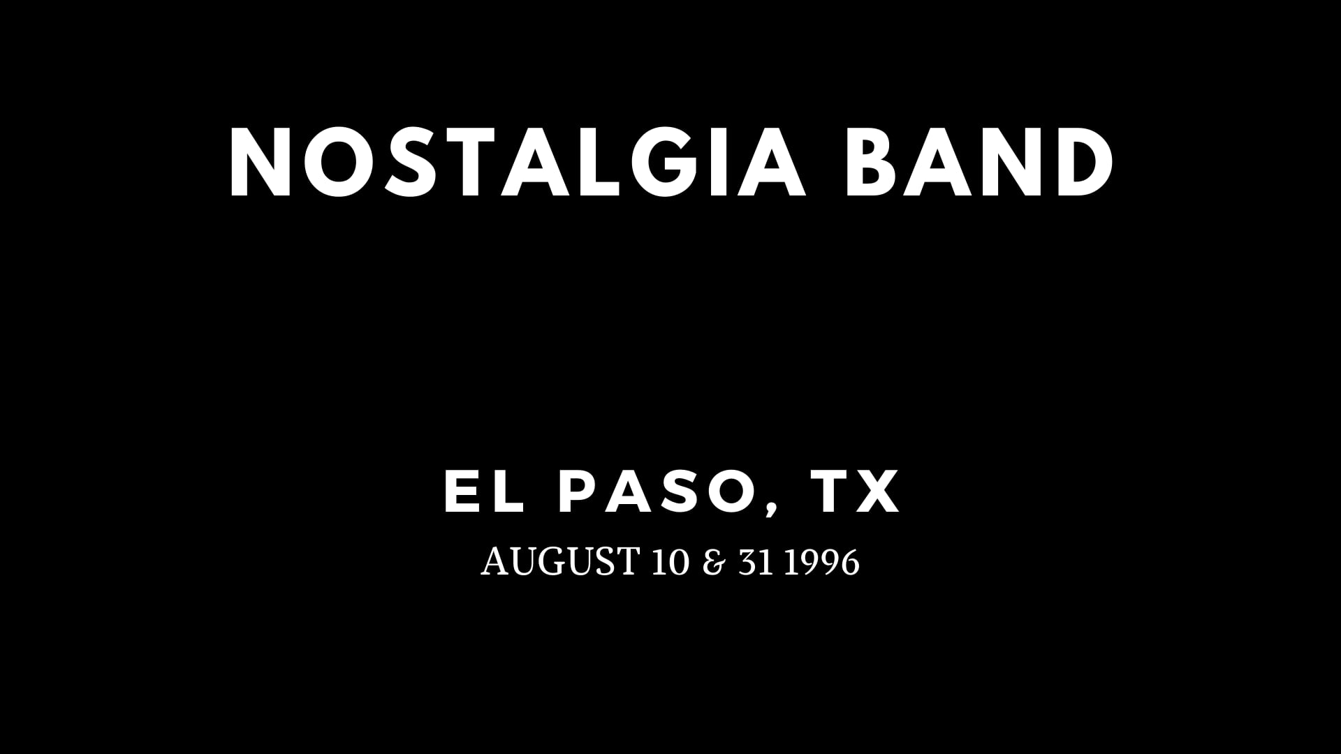 Nostalgia Band -1996